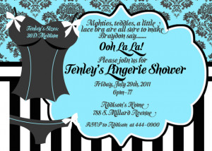 Tiffany Blue - Ooh La La Lingerie Bridal Shower Invitation ...