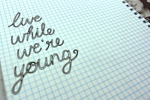 1d, cursive, font, girl, live while we',re young, lwwy, lyrics, one ...