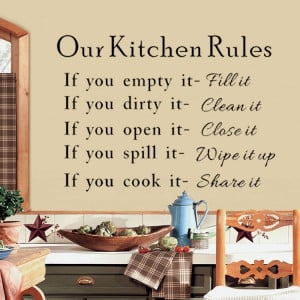 Elegant-Words-Our-Kitchen-Rules-Quotes-Wall-Stickers-Decal-Mural-Decor ...