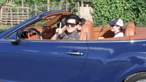 Adam Lambert drives Bentley Convertible GTC