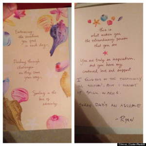 Sorry Dad's An Asshole': Guy Gives Mum Adorable Card When He Finds ...