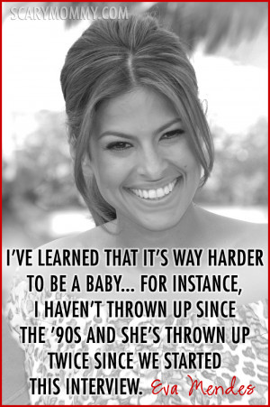 Eva Mendes quote on motherhood via Scary Mommy