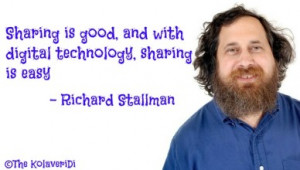 Richard Stallman quote on technology is sharing