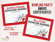 Bowling Birthday Party Templates