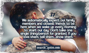 We automatically expect our family members and closest friends to be ...