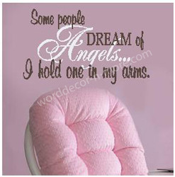 1049 SOME PEOPLE DREAM OF ANGELS Nursery Wall Quote