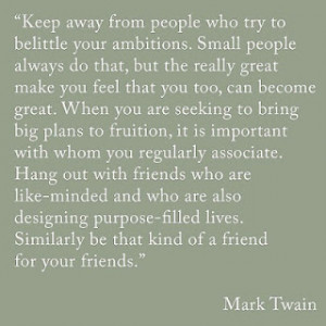 ... for example, the following quote from Mark Twain, 19th-century author