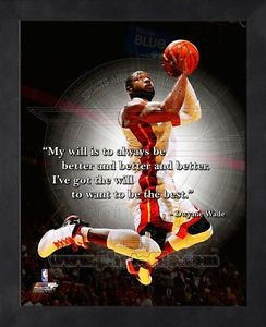 Dwyane Wade Miami Heat 8x10 Black Wood Framed Pro Quotes Photo | eBay