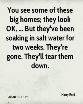 Harry Reid - You see some of these big homes; they look OK, ... But ...