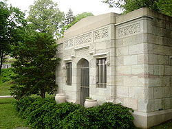 Lorimer's tomb in Laurel Hill Cemetery overlooks the Schuylkill River ...