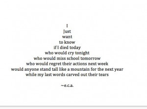 ... stand tall like a moutain for the next year while my last words craved
