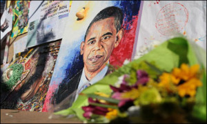 President Barack Obama arrived in South Africa on Friday to pay homage ...