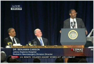 What an wonderful speech. Dr. Carson uses humor and straight talk...he ...