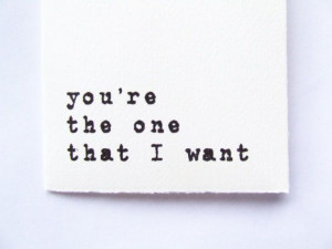 Love Song Card - You're the one that I want Perfect for proposing ...