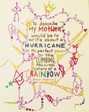 Maya Angelou Mother Quote Sign