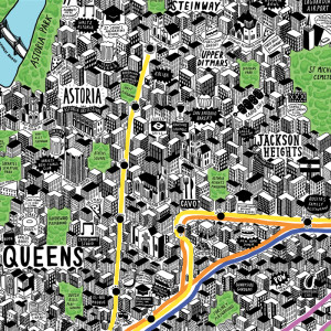 Evermade.com > Art Prints > Hand Drawn Map of New York