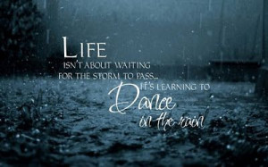 dancing and singing in the rain...