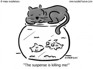 Fish Cartoon 6273: The suspense is killing me!