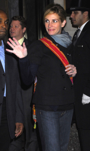 Julia's lucky to work with so may attractive male actors and we can't ...