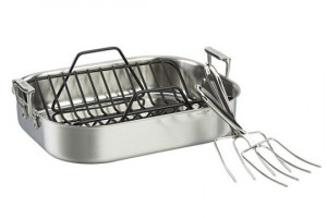 Clad Stainless Steel Roaster Set . You can’t hurt these things. You ...