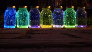 mason jars | hipster # crafts # mason jar # colours Diy Glow, Glow ...