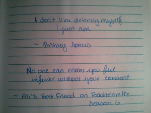 Day 6: Your Favorite Quote, In Your Handwriting