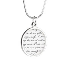Pride and Prejudice - Vanity Silver Round Necklace for