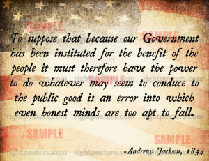 Andrew Jackson Poster Andrew jackson quote