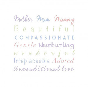 Framed Wall Art Mother's Day Quote Typography Print - 25cm x 25cm