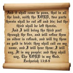 inspirational bible verses kjv zechariah 13 verses 8 9 inspirational ...