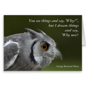 Card with Quote - Baby Grey Owl