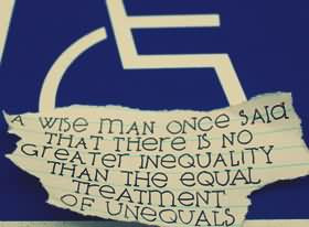 Wise Man Once Said That There Is NO Greater In Equality Than The ...