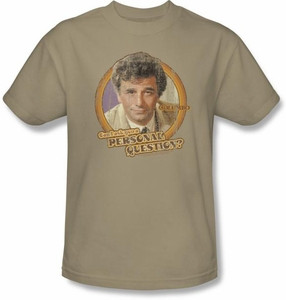 Columbo T-shirt TV Show Kids Size Question Youth Sand Color Tee