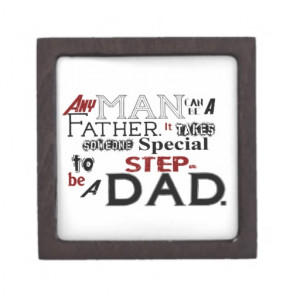 Step Dad Quote Fathers Day Premium Jewelry Box
