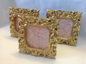 Small Square Ornate Frame, Hand Cast, Table Number Gold Frame, Table ...