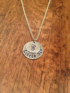 little sister, new sister necklace, little sis charm, little sister ...