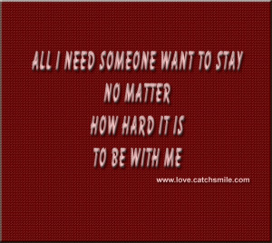 All I Need Someone