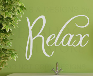 ... Quote Vinyl Lettering Adhesive Graphic Relax Bathroom(China (Mainland