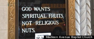 Religious Nuts Church Sign