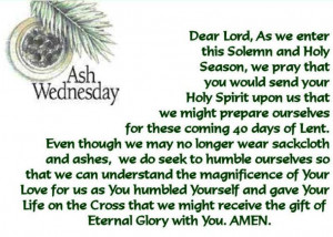 May we all have a blessed Ash Wednesday ahead of us! God Bless!