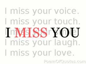 Miss You Quotations
