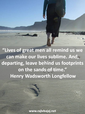us footprints on the sands of time henry wadsworth longfellow