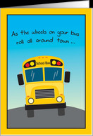 Wheels on the Bus, School Bus Driver Thank You card - Product #872106