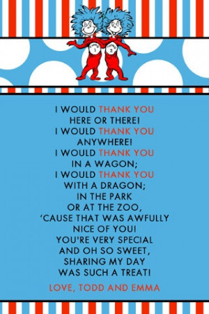 Dr. Seuss Thank You! my students and teaching buddies would love this!