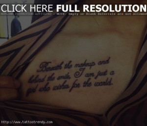 chest quote tattoo designs