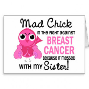 Mad Chick 2 Sister Breast Cancer Greeting Cards