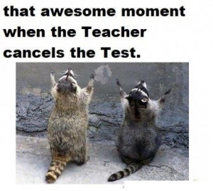 teacher canceled the exam - Image