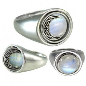 ... Flip Ring Moonstone Celtic Knot Goddess Wiccan Pagan Jewelry (sz 4-15