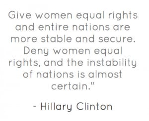 Give women equal rights and entire nations are more stable