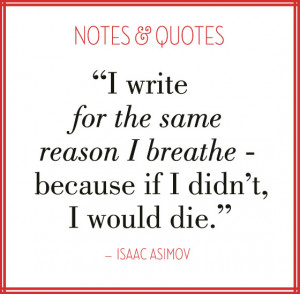 Notes & Quotes: Writing with Isaac Asimov